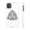 White Triquetra Phone Case - Project 369